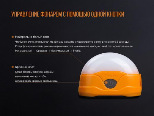 Фонарь кемпинговый Fenix ​​CL20Rbl голубой (Открытая упаковка/ремонт кнопки)