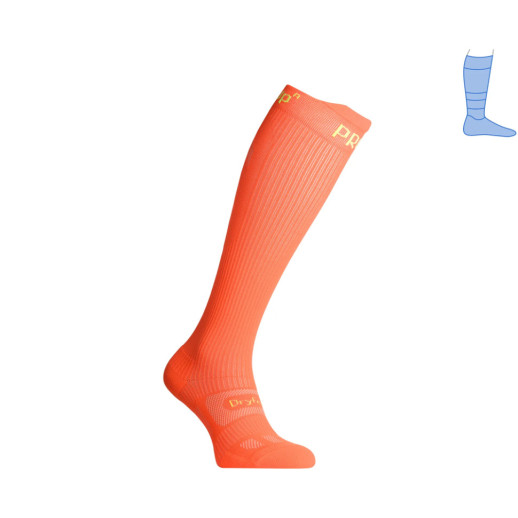 Компрессионные гольфы защитные летние Protector LongDry+ PRO оранжевые L 44-47