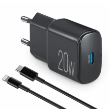 Сетевое зарядное устройство Brevia ePower PD20W + Cable USB-C to Lightning 1m