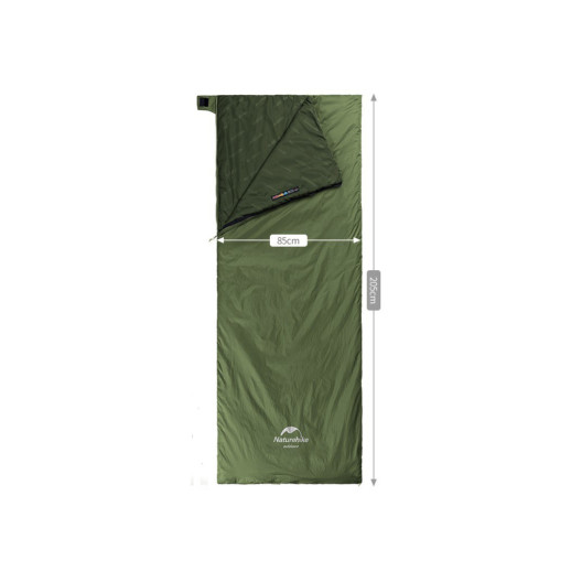 Спальник сверхлегкий Naturehike Summer LW180 NH21MSD09 левый, (15°C), p-p XL, зеленый