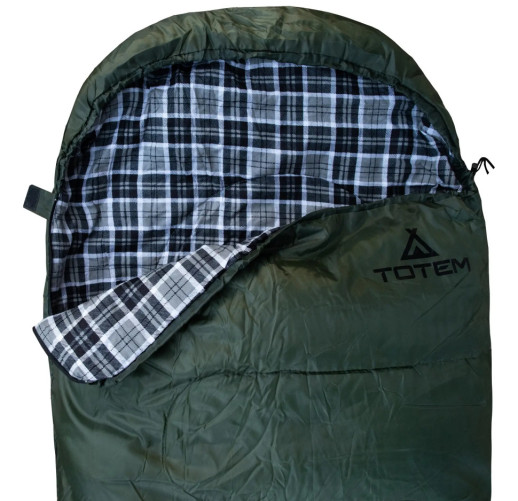 Спальный мешок Totem Ember Plus XXL одеяло с капюшоном левый olive 190/90 UTTS-015