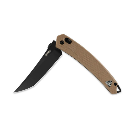 Нож складной туристический SRM 9211B-GW (9.2 см) 8Cr13MoV / G10 коричневый