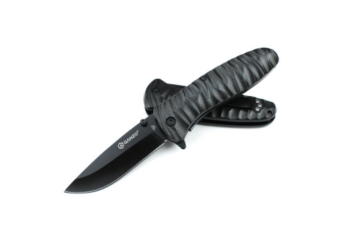 Нож Ganzo G622b-1 черный (трещины на накладках)