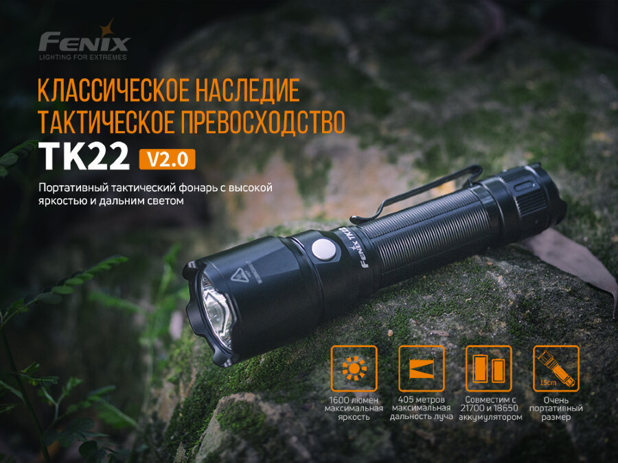 Фонарь Fenix TK22 V2.0 Luminus SST-40 70451