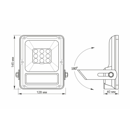 Прожектор автономный VIDEX 10W 5000K 6V Сенсорный (VL-FSO-205-S)