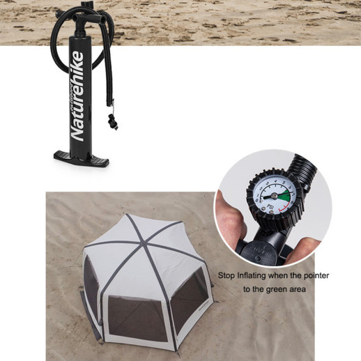 Тент для кемпинга Naturehike Hexagon Inflatable NH20TM002 380*329*220 (повреждение/спускает воздух)
