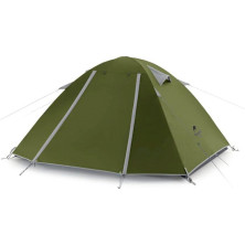 Палатка трехместная Naturehike P-Series NH18Z033-P, 210T/65D, темно-зеленый