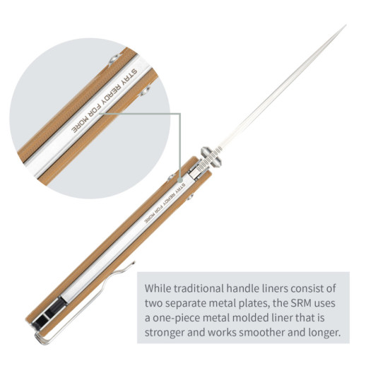 Нож складной SRM Terrier 258L-GW2, коричневый