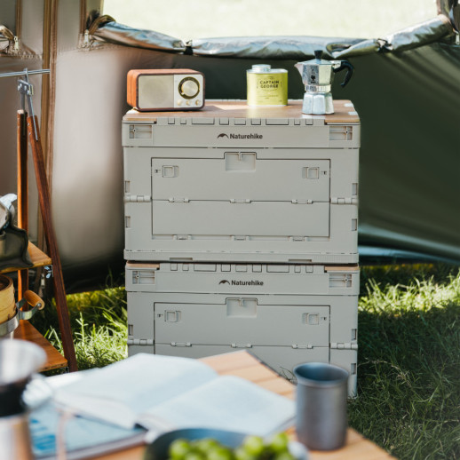 Складной контейнер Naturehike CNK2450XB020, 23 л, бежево-серый