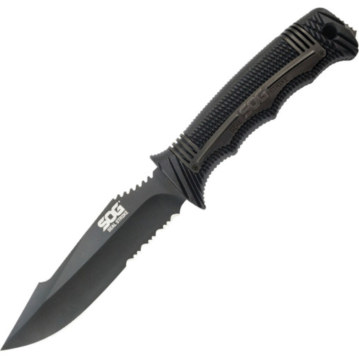 Нож SOG SEAL Strike, Part Serr Blk TiNi Delx Molded Shth-Ti (SOG SS1003-CP)