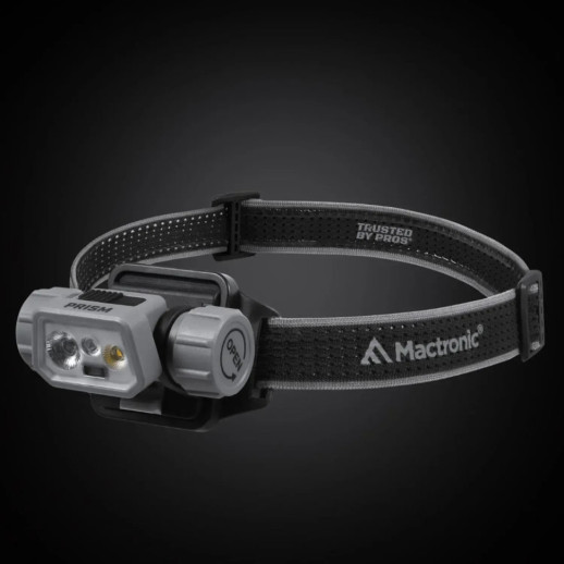 Фонарь налобный Mactronic Prism (650 Lm) Cool White/RGB LED Recharg Type-C Helmet Kit (THL0141)