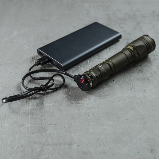 Фонарь Armytek Dobermann Pro Olive v3.5 Magnet USB White (холодный свет)