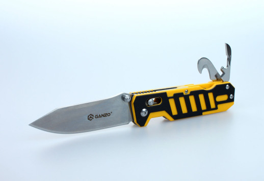 Нож Ganzo G735, черно-желтый