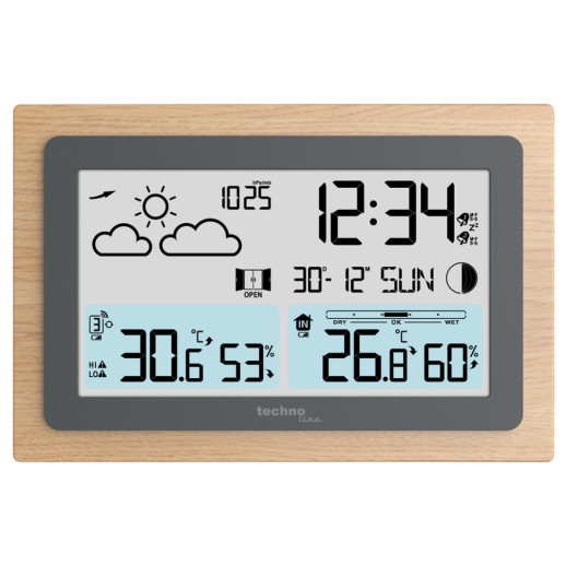 Метеостанция Technoline WS6785 Graphite/Wooden Frame (WS6785)