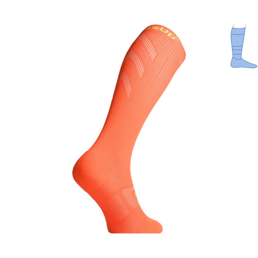 Компрессионные гольфы защитные летние Protector LongDry+ PRO оранжевые S 36-39