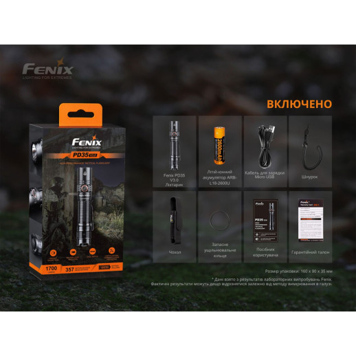 Фонарь Fenix PD35 V3.0 (Luminus SFT40, ANSI 1700 лм)
