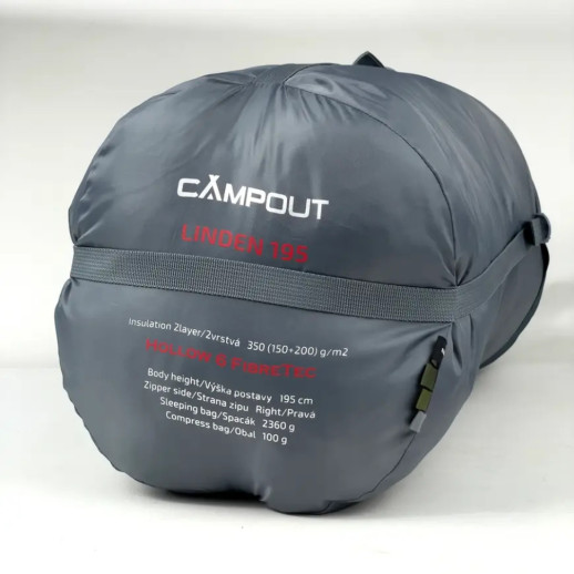 Спальный мешок Campout Linden (-1/-7°C), 185 см - Left Zip, Khaki (PNG 249149)