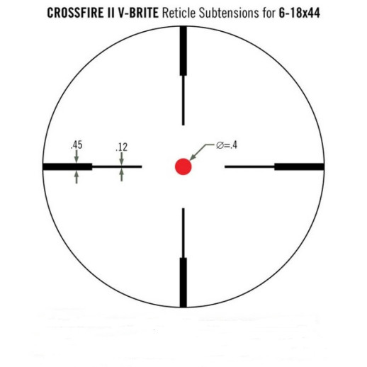 Прицел оптический Vortex Crossfire II 6-18x44 AO V-Brite IR (CF2-31029)