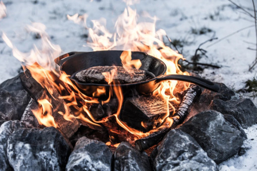 Сковорода-гриль чугунная Petromax Grill Fire Skillet с длинной ручкой  25 см