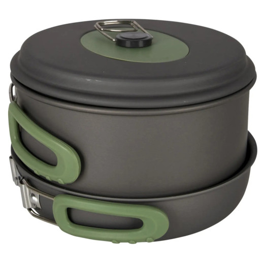 Набор посуды Bo-Camp Explorer 3 Pieces Hard Anodized Grey/Green (2200239)