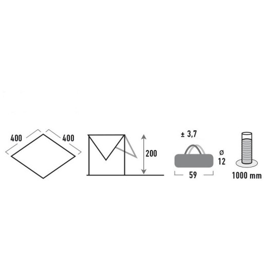 Тент High Peak Tarp 2 серый (10034)