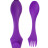 Ложка-вилка в чехле Summit Quattro Dining Tool, фиолетовый