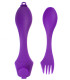 Ложка-вилка в чехле Summit Quattro Dining Tool, фиолетовый