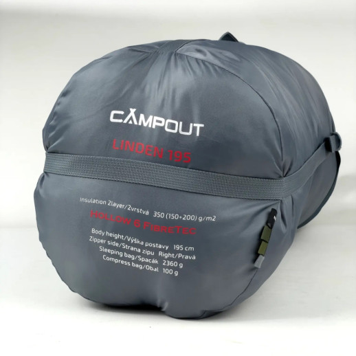 Спальный мешок Campout Linden (-1/-7°C), 185 см - Right Zip, Khaki (PNG 249248)