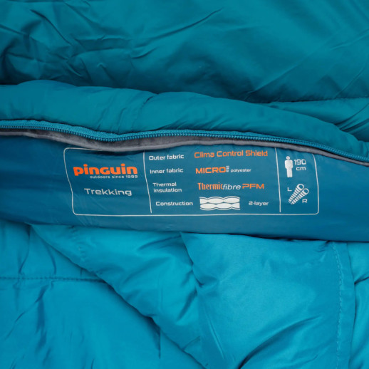 Спальный мешок Pinguin Trekking (1/-5°C), 205 см - Right Zip, Petrol (PNG 238662) 2020