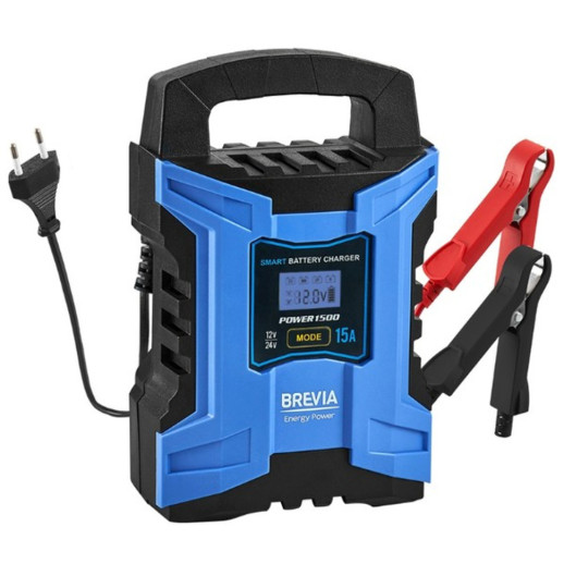 Зарядное устройство АКБ Brevia Power1500 15A, 12V/24V, 10-300Ah