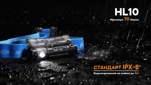 Фонарь налобный Fenix ​​HL10 purple (дефект комплектной батареи — ААА)