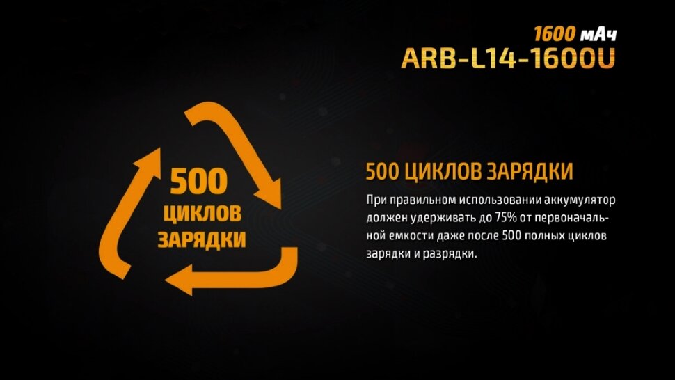 Аккумулятор 14500 Fenix ARB-L14-1600U (1600 mAh)