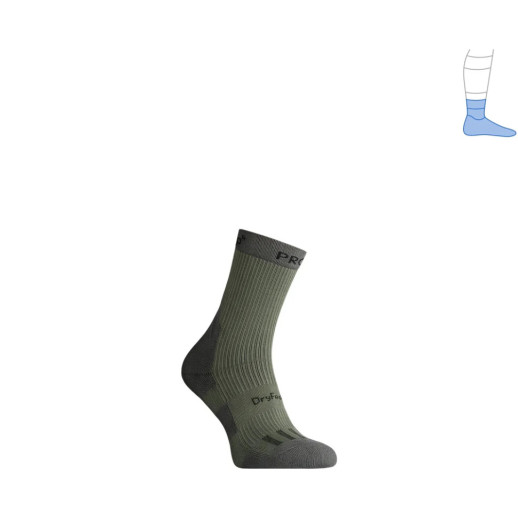Компрессионные носки защитные демисезонные Protector MidDry+ серый-хаки S 36-39