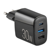 Сетевое зарядное устройство Brevia ePower PD20W+QC18W+12W