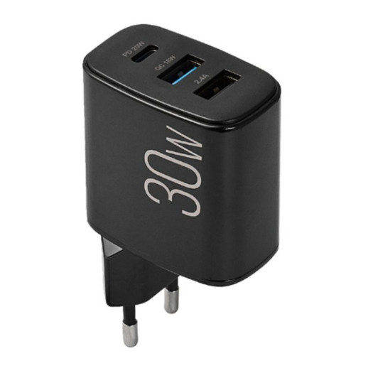 Сетевое зарядное устройство Brevia ePower PD20W+QC18W+12W