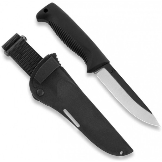 Нож Peltonen M07, без покрытия, черный