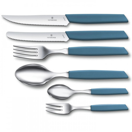 Вилка для закусок, тортов и десертов Victorinox Swiss ModernSwiss Modern, Cake Fork, васильковый
