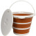 Ведро Tribe Water Bucket Lid 10 л силиконовое с крышкой T-FJ-0050, terracota
