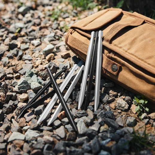 Колышки алюминиевые Naturehike CNK2300ZP016, 20 см, серебристые (8 шт)