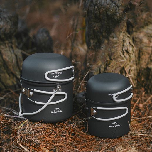 Набор посуды (2 кастрюли, 2 крышки) Naturehike NH18T018-G, алюминий