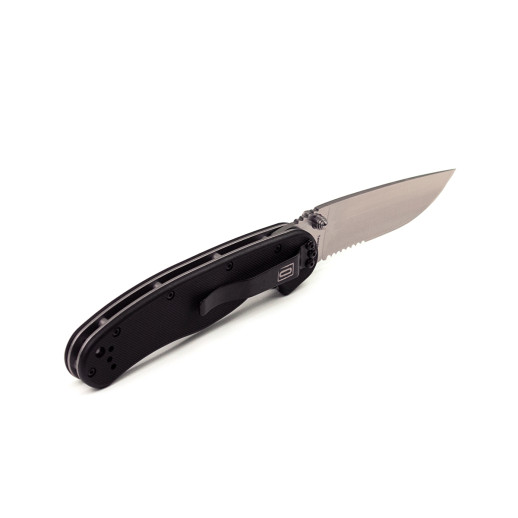 Нож складной Ontario RAT1 SS полусеррейтор (8849) (дефект на накладках, коррозия на клинку)
