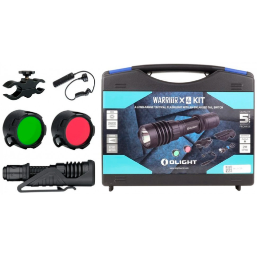 Фонарь Olight Warrior X 4 KIT в наборе matte black