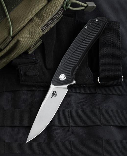 Складной нож Bestech Knives SPIKE Nylon+ Glass fiber, черный