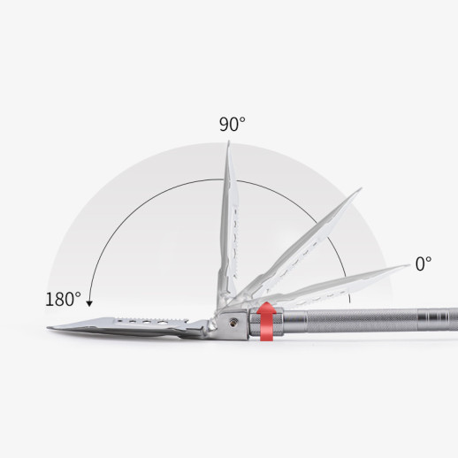 Лопата Naturehike Multifunctional outdoor shovel NH20GJ002, серебристый (витринный образец)