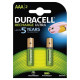 Аккумуляторы AAA Duracell HR03 850mAh 2 шт