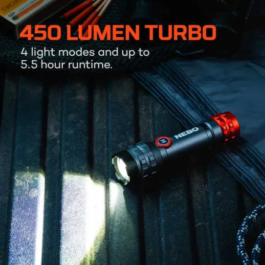 Фонарь ручной Nebo Davinci 450L Flex, 450 люмен (NB NEB-FLT-1046-G)