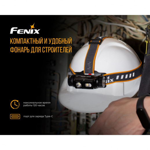 Фонарь налобный Fenix HM60R (Открытая упаковка / замена линзы и драйвера / отсутствует запасное кольцо)