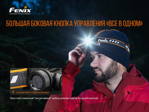 Фонарь налобный Fenix HM60R (Открытая упаковка / замена линзы и драйвера / отсутствует запасное кольцо)