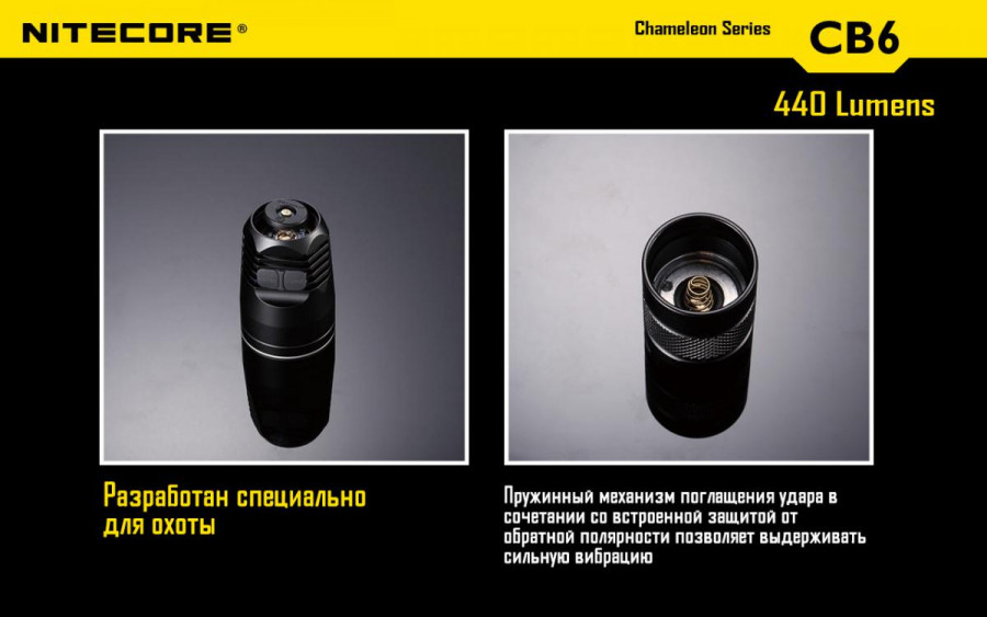 Фонарь Nitecore CB6 (белый + синий + RGB) 48675