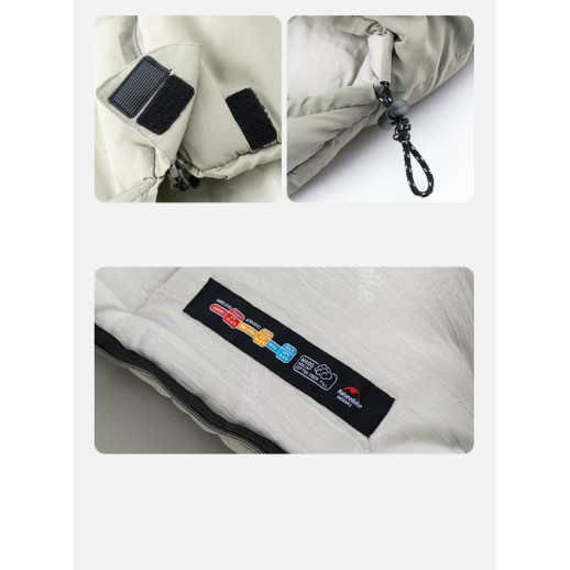 Спальник с капюшоном Naturehike M180 NH20MSD02, левый, серый (6975641886655)